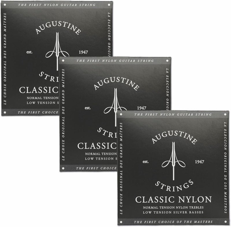 Augustine Strings Classic Black - Low Tension Classical Guitar Strings - The Original Nylon String - 3 Sets - Image 4